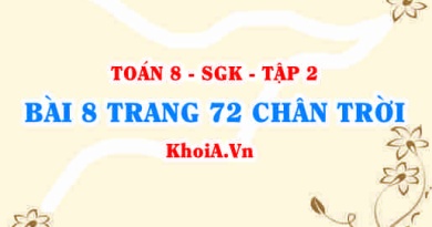 Bài 8 trang 72 Toán 8 Chân trời sáng tạo Tập 2